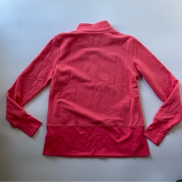 FootJoy Women’s Fleece half zip mid layer pullover with thumb holes - Picture 12 of 13
